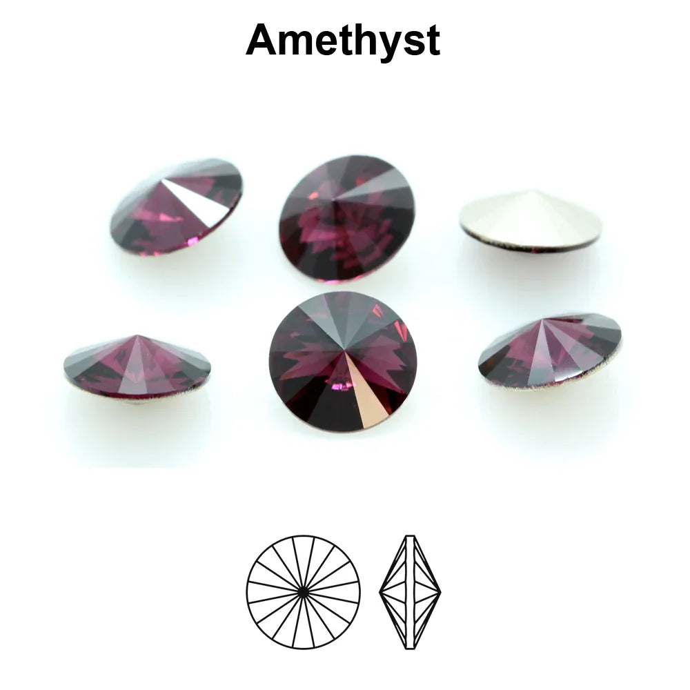 Preciosa Rivoli Maxima - Amethyst 12mm, 1 styck Preciosa