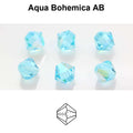 Czech MC Bicone - AquaBo AB 4 mm, 1 strand