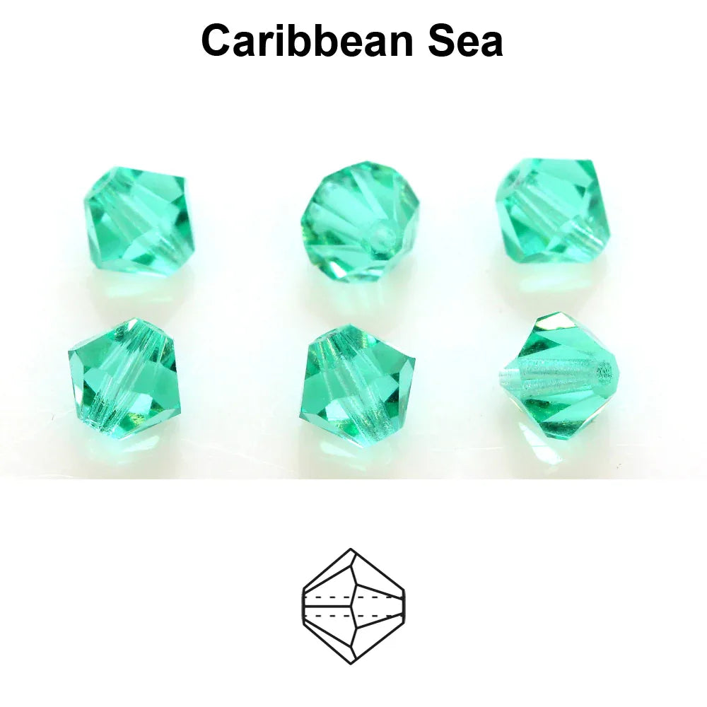 Tjeckiska MC Bicone - Caribbean Sea 3 mm 40-pack Preciosa