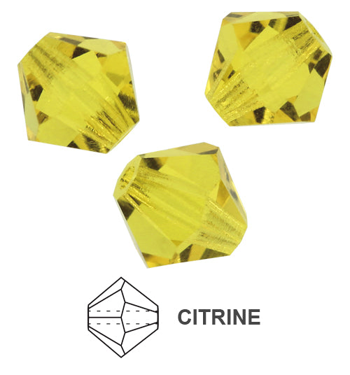 Czech MC Bicone - Citrine 3 mm, 1 strand