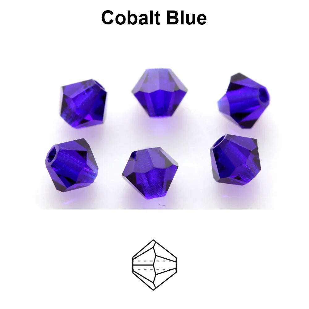 Tjeckiska MC Bicone - Cobalt blue 4 mm, 30- pack Preciosa