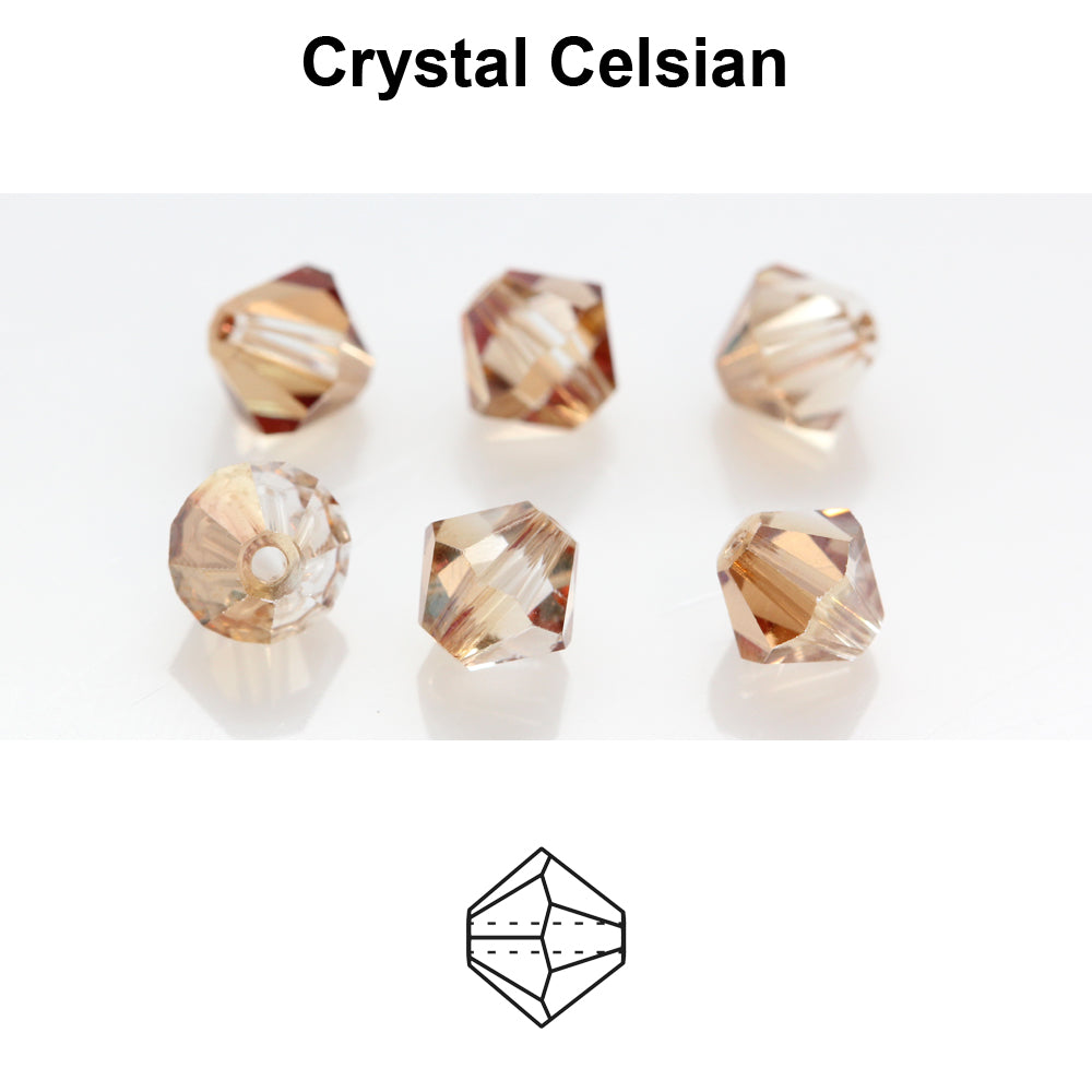 Tjeckiska MC Bicone - Crystal Celsius 3 mm 40-pack
