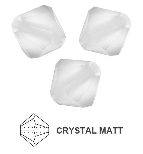 Czech MC Bicone - Crystal Matte 6 mm, 1 strand