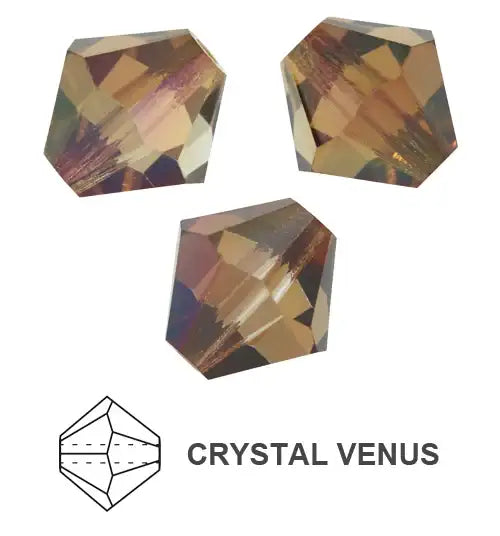 Czech MC Bicone - Crystal Venus 3 mm, 1 strand