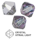 Tjeckiska MC Bicone - Crystal Vitrial Light, 4 mm 30- pack