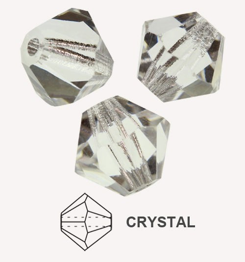 Czech MC Bicone - Crystal 4 mm, 30-pack