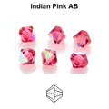 Tjeckiska MC Bicone - Indian Pink AB 4mm 30-pack Preciosa