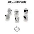Tjeckiska MC Bicone - Jet Light Hematite 4 mm 30- pack