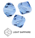 Czech MC Bicone - Light Sapphire 3 mm, 1 strand