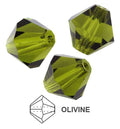 Czech MC Bicone - Olivine 4 mm, 1 strand
