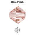 Tjeckiska MC Bicone - Rose peach 3 mm 40-pack