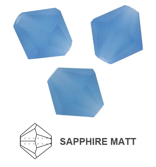 Tjeckiska MC Bicone - Sapphire Matt 3 mm 40-pack Preciosa