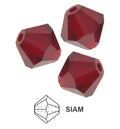 Tjeckiska MC Bicone - Siam 3 mm 40- pack
