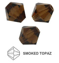 Czech Bicone - Smoked Topaz, 4 mm, 30-pack
