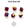 Tjeckiska MC Bicone - Vivid Siam AB 3 mm 40-pack