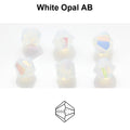 Tjeckiska MC Bicone - White Opal AB 4 mm, 30- pack