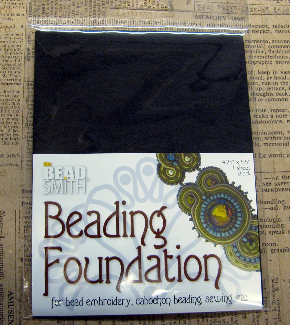 Bas för pärlbroderi - Svart 14x11,5cm 4 stycken Beadsmith