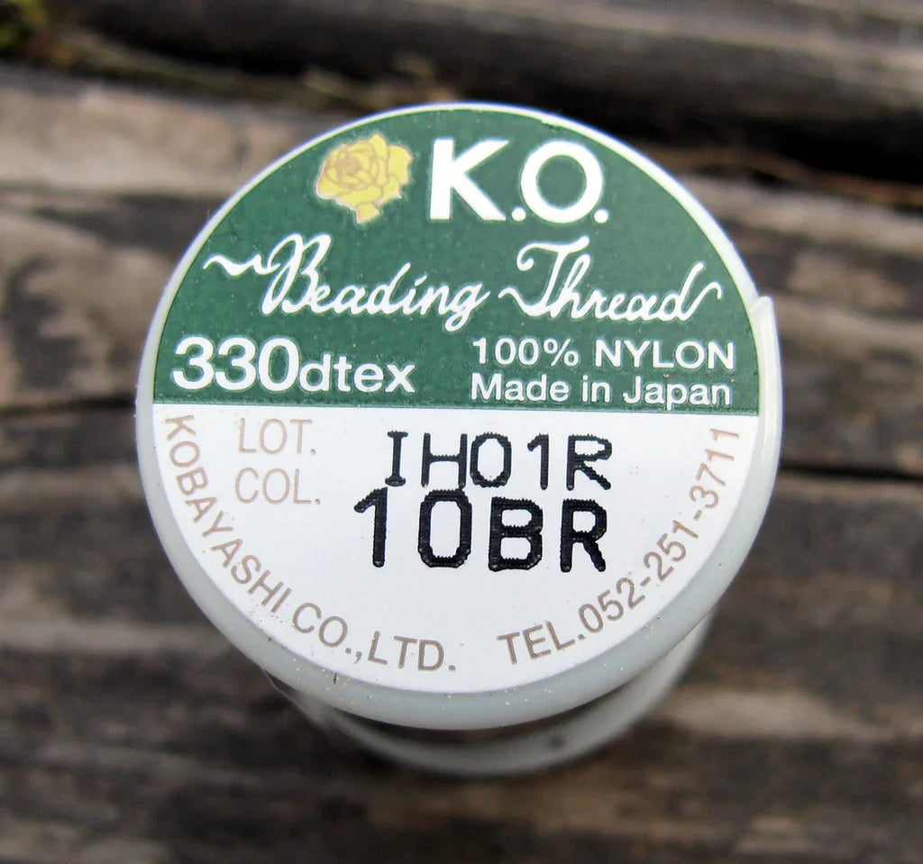 K.O Pärltråd - Dark brown, 1 Rulle K.O Beading Thread