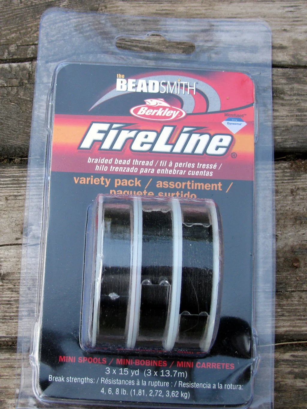 FireLine Blandad Förpackning - Smoke / Mörkgrå 4, 6, 8 lb Beadsmith