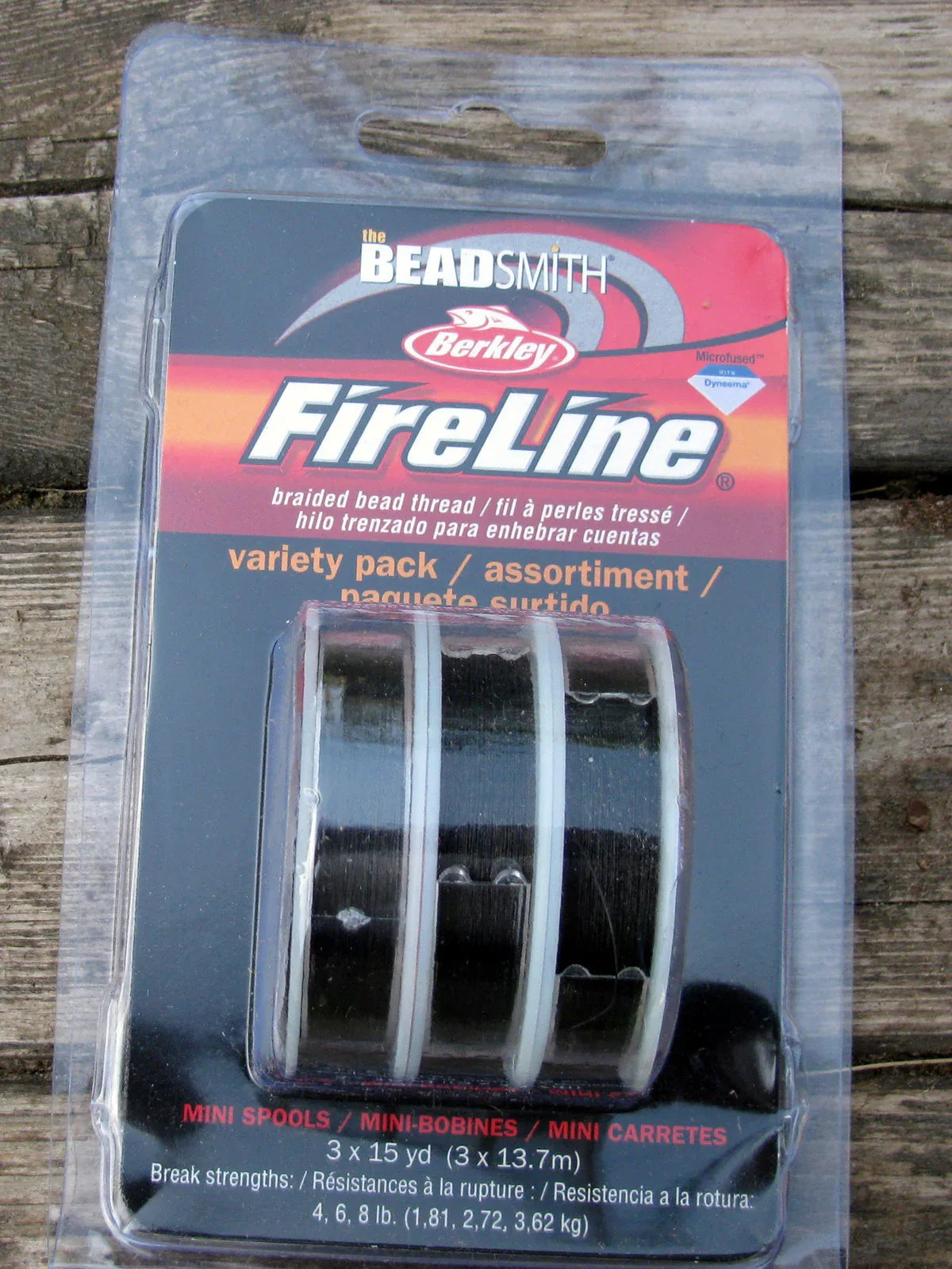 FireLine Blandad Förpackning - Smoke / Mörkgrå 4, 6, 8 lb Beadsmith