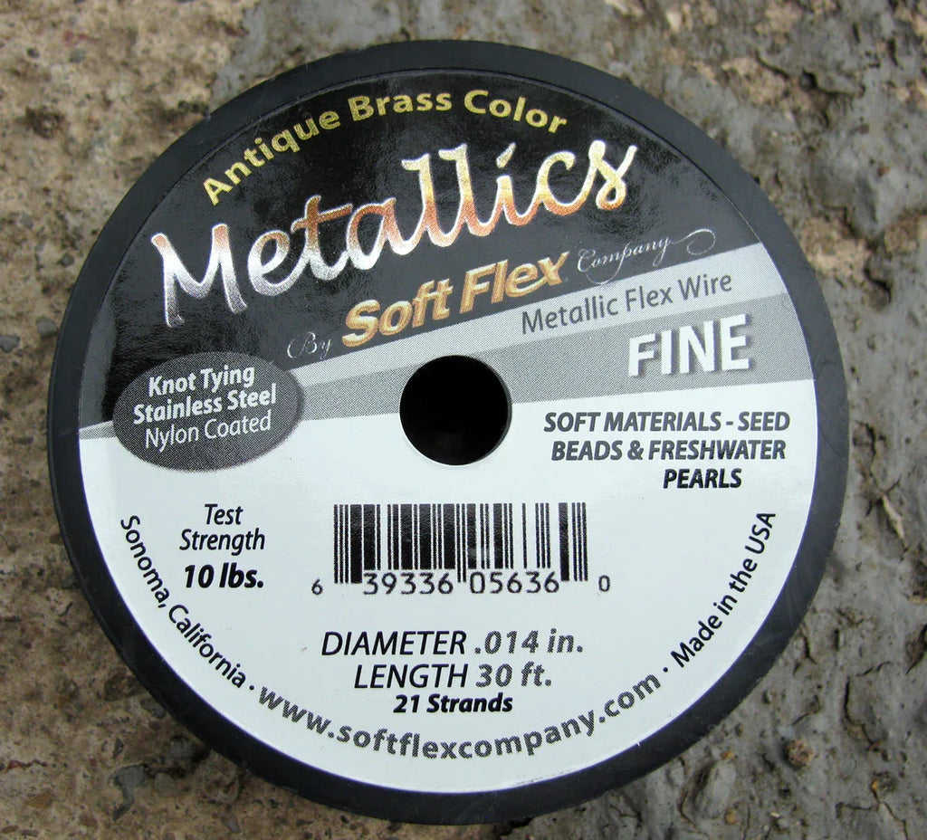 Soft Flex Beading Wire Metallics - Antique Brass 21 Strands Soft Flex