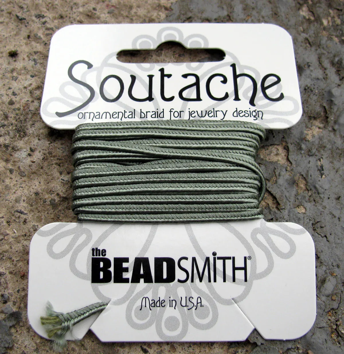 Soutache band - Sage, 1 förpackning (3 yards) Beadsmith