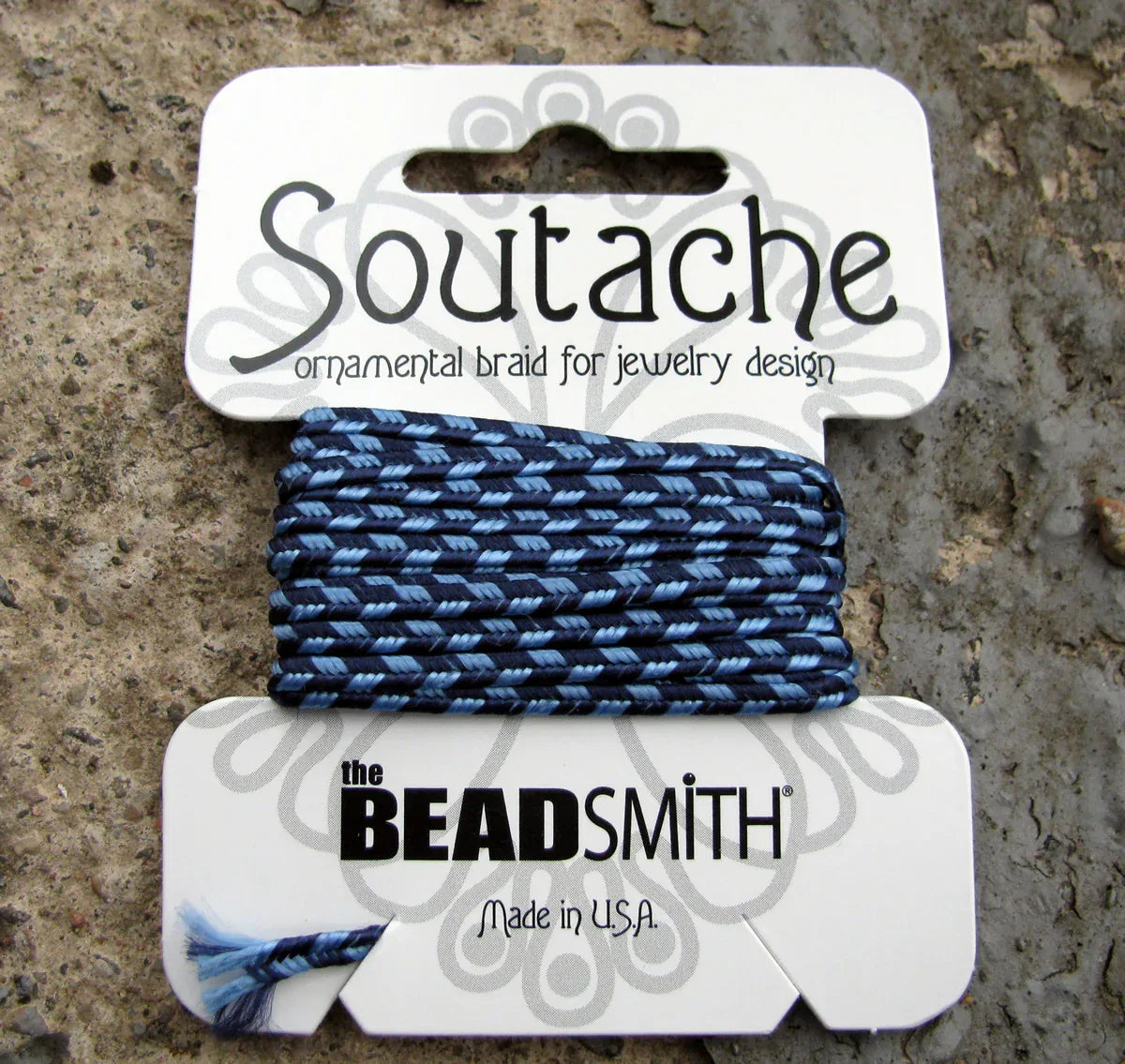 Soutache Band Randigt - Navy / Blue 1 Förpackning (3 Yards) Beadsmith