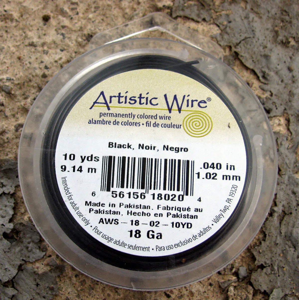 Artistic Wire 18 Ga - Svart, 1 rulle Artistic wire