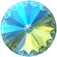 Primero Crystals 1122 Rivoli - Light Turquoise Glacier Blue 12mm 1 styck Primero Crystals