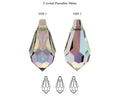 Primero Crystals 6000 Teardrop - Crystal paradise Shine 11mm 1 styck