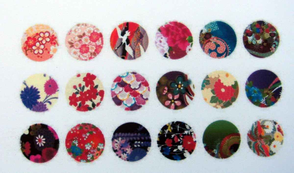 Bildark Rund - Blom- mix 12mm, 1 ark Hilmas Pyssel