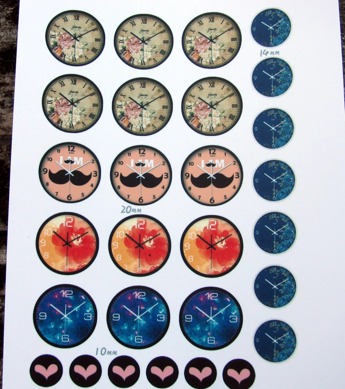 Bildark Rund - Klockmix 10, 14 och 20 mm Hilmas Pyssel