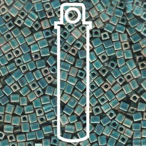 Miyuki Cubes - Matt Teal AB 3 mm, 20 gram Miyuki
