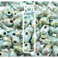 Miyuki Long Magatama - Picasso SF Green Matte 4x7mm 8,5gram Miyuki