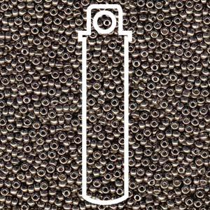 Miyuki seed beads - Duracoat Galvanized Pewter 6/0, 20 gram Miyuki