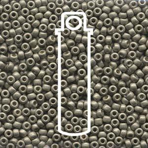 Miyuki Seed Beads - Duracoat Matte Galvanized LT Pewter 8/0, 22 gram Miyuki
