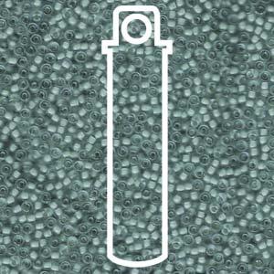 Miyuki Seed Beads - Emerald/Lined LT Grey 11/0, 24 Gram Miyuki