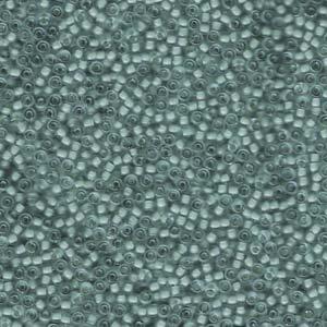 Miyuki Seed Beads - Emerald/Lined LT Grey 11/0, 24 Gram Miyuki