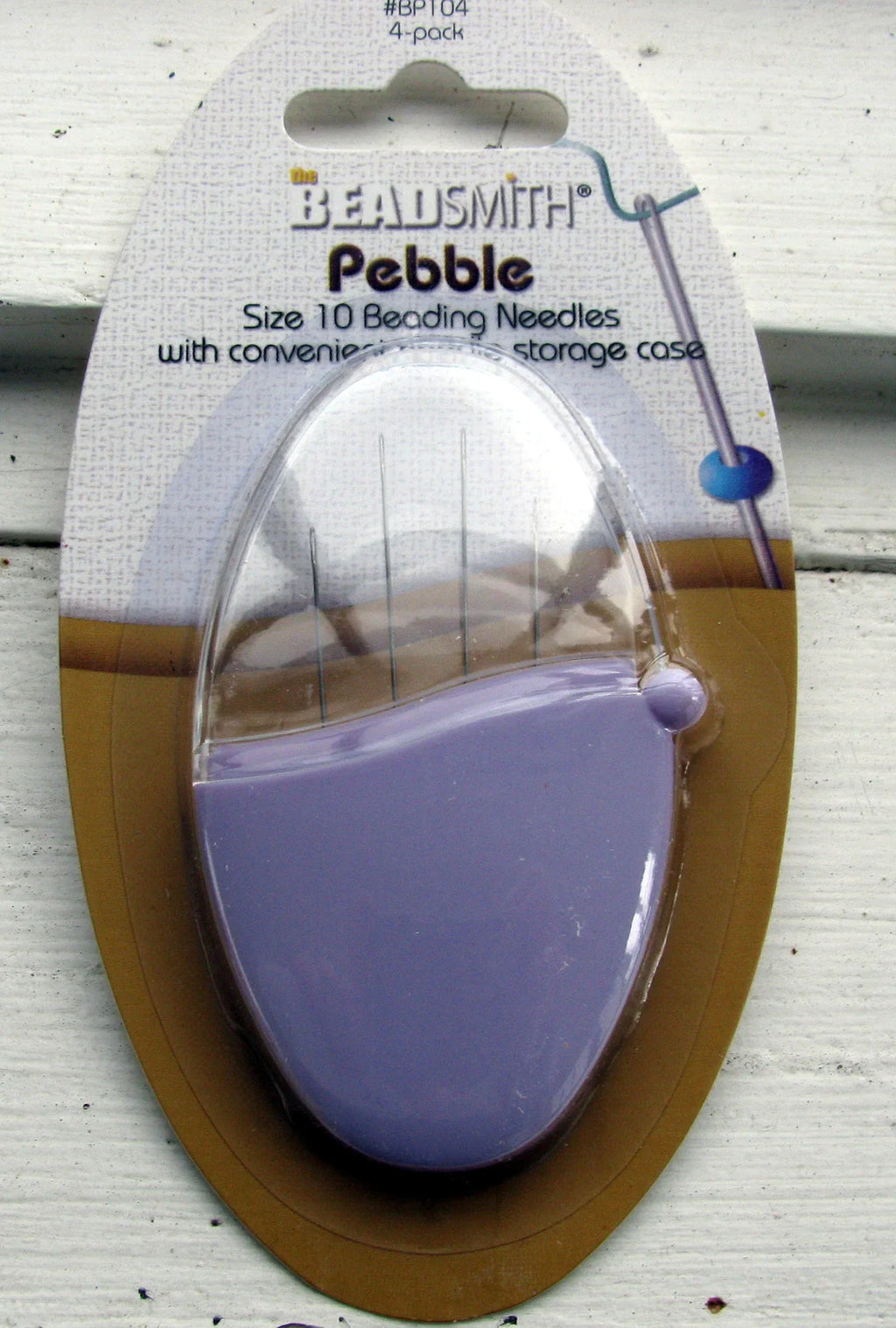 Pärlnålar Pebble - Engelska pärlnålar nr 10, 4-pack Beadsmith