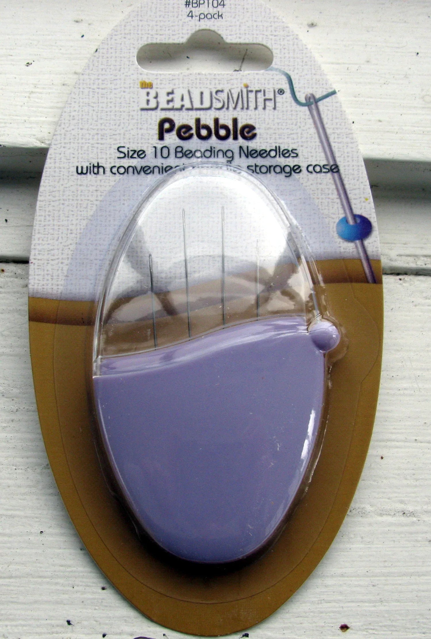 Pärlnålar Pebble - Engelska pärlnålar nr 10, 4-pack Beadsmith