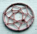 Hänge tyg - Drömfångare Rosa 45mm 1 styck Grekisk Metall