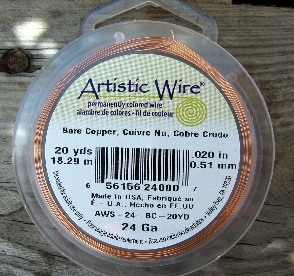 Artistic Wire 24 Ga - Bare Copper 1 rulle Artistic wire
