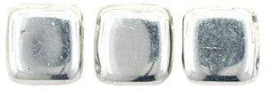 CzechMates Tile Beads - Silver, 25-pack CzechMates
