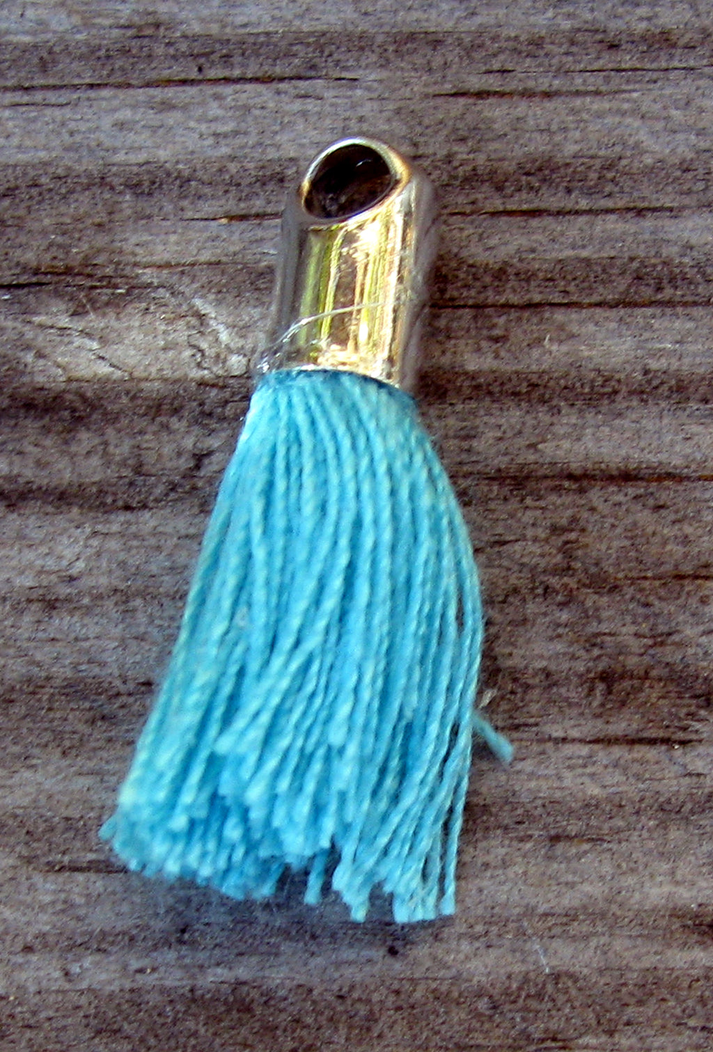 Bomullstofs - Ljusblå 18mm 1 styck Grekisk Metall