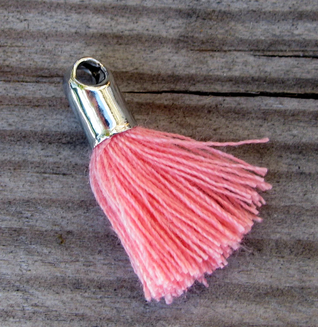 Bomullstofs - Rosa 18mm, 1 styck Grekisk Metall