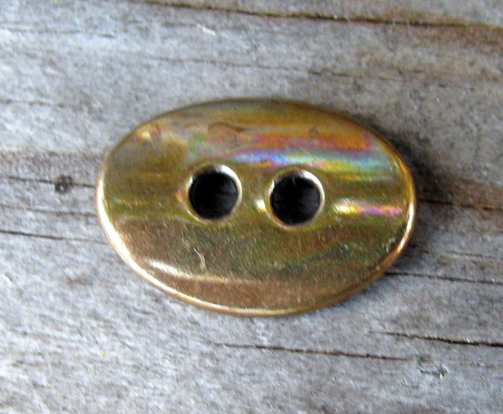 Metallknapp Bronsfärgad - Oval 14x10 mm Grekisk Metall