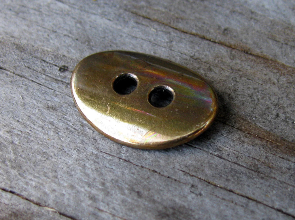 Metallknapp Bronsfärgad - Oval 14x10 mm Grekisk Metall