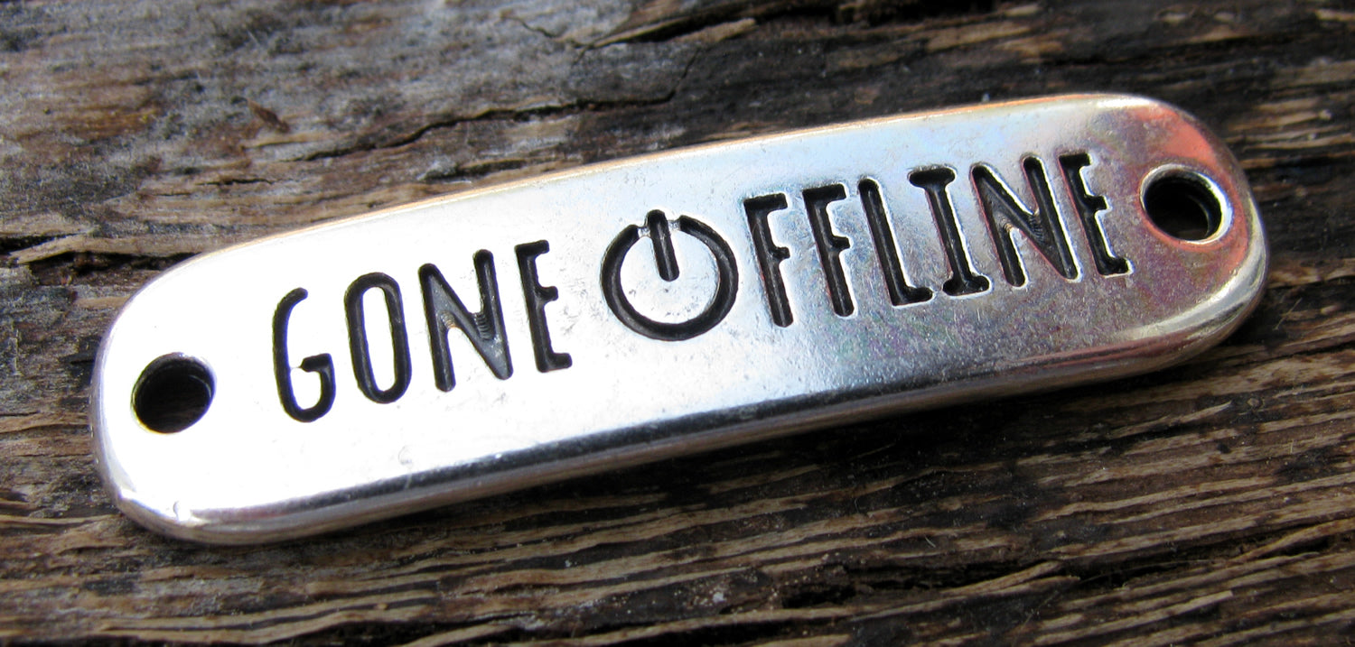 Connector Silverfärgad - Gone Offline 38x10mm 1 styck Grekisk Metall