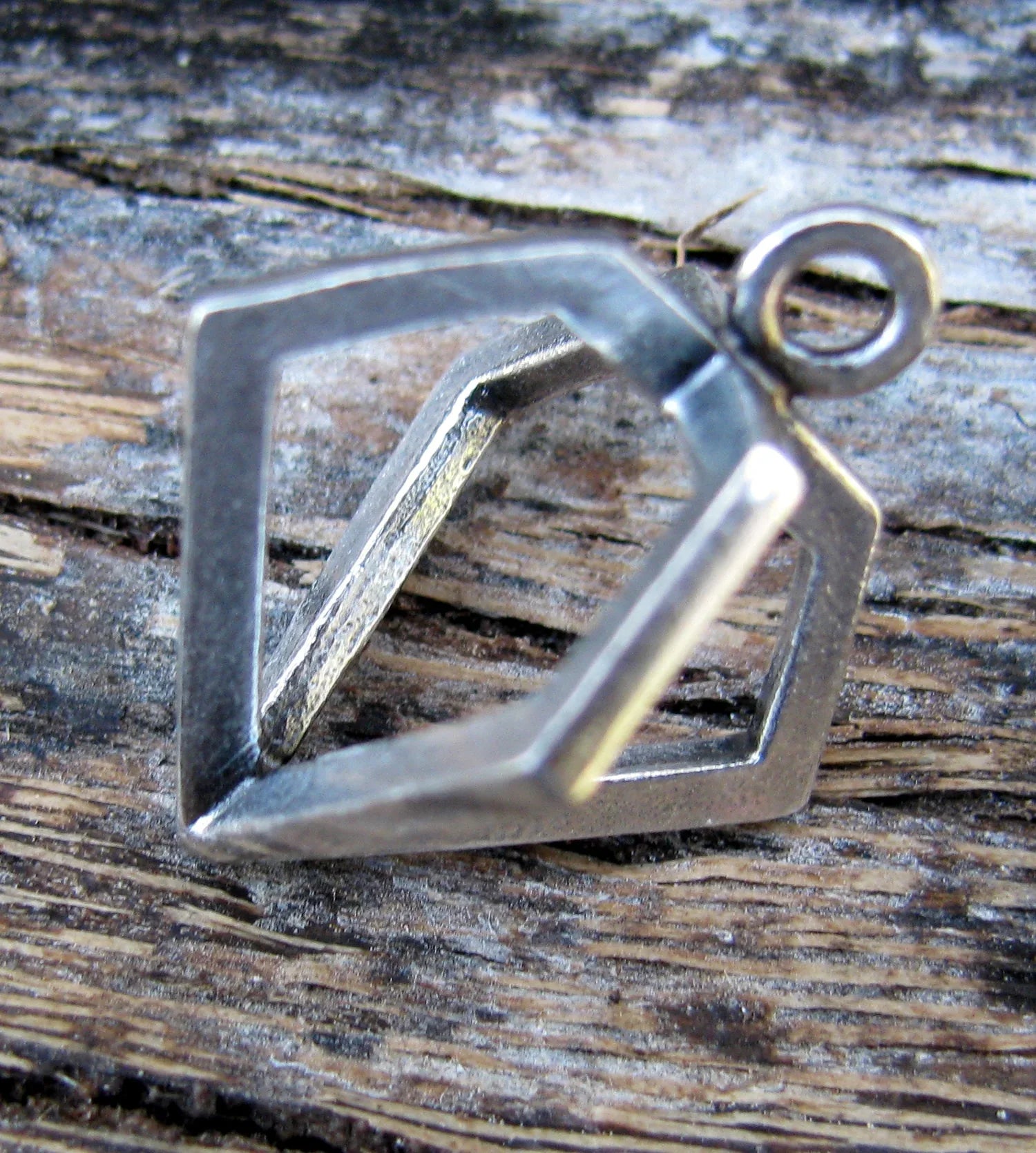 Berlock Silverfärgad - Diamant 19x17mm 1 styck Grekisk Metall