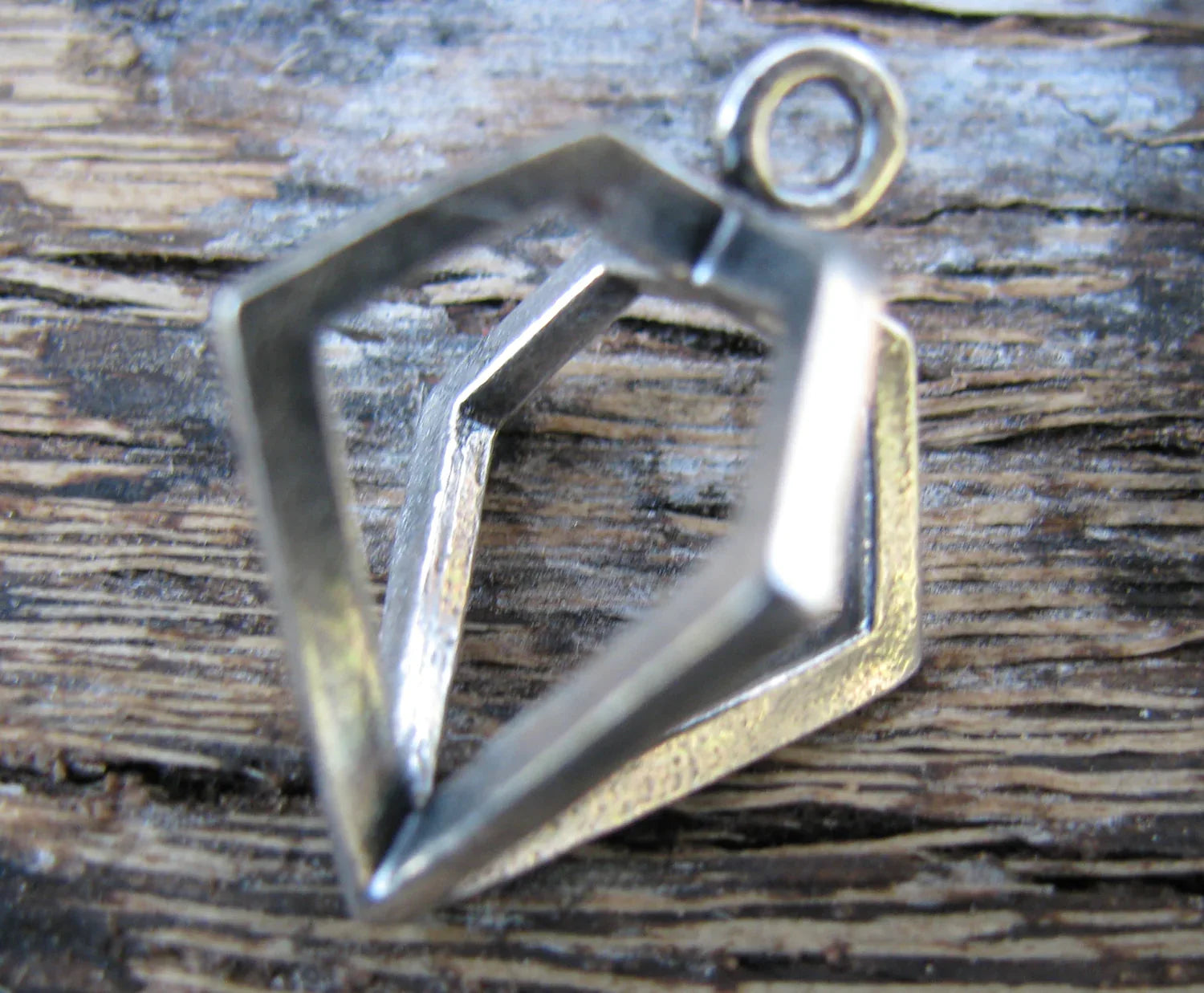 Berlock Silverfärgad - Diamant 19x17mm 1 styck Grekisk Metall